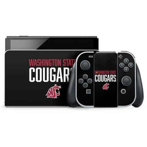 Washington State University Cougars Nintendo Switch OLED (2021) Skin
